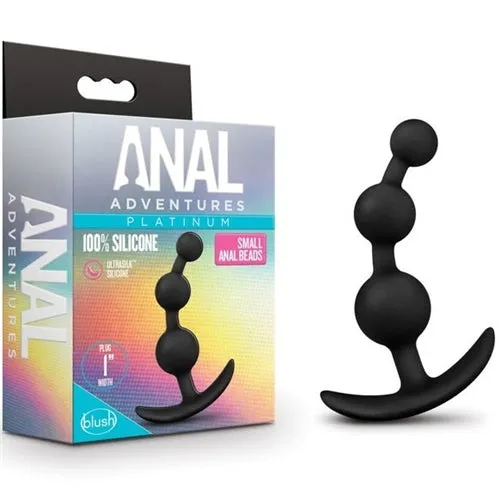 Anal Adventures Platinum Small Anal Beads Butt Plug