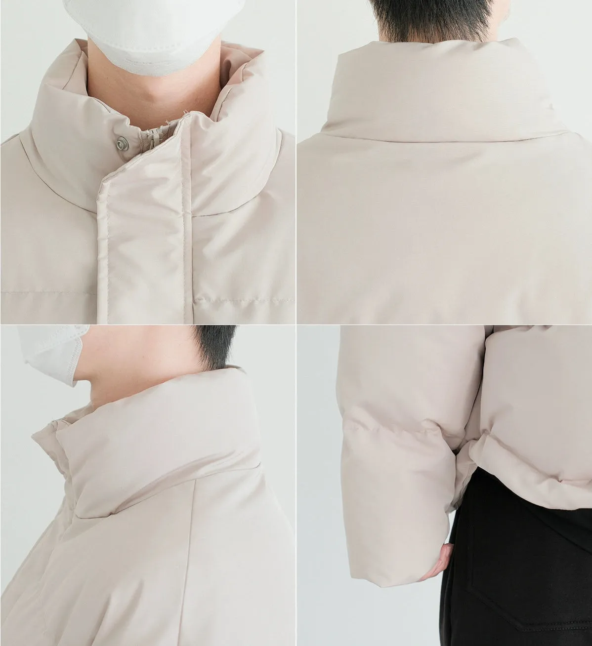 Asymmetric Pocket Insulated Cotton Jacket