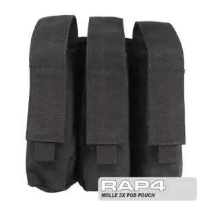 BLACK Triple Pod Pouch