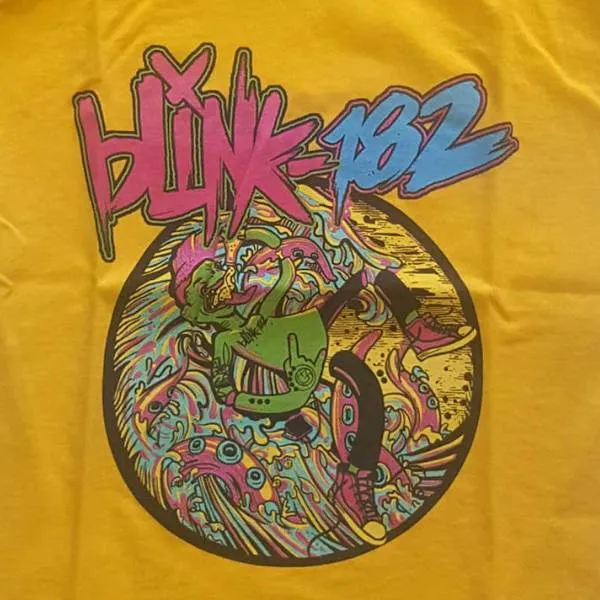 Blink 182 Kids Yellow T-Shirt - Overboard Event