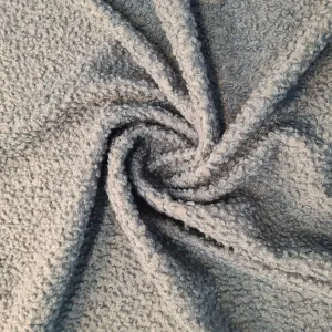 Blue Solid Boucle Fabric 17897