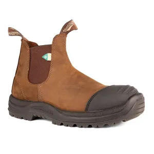 Blundstone 169 - Work & Safety Boot Rubber Toe Cap Crazy Horse Brown