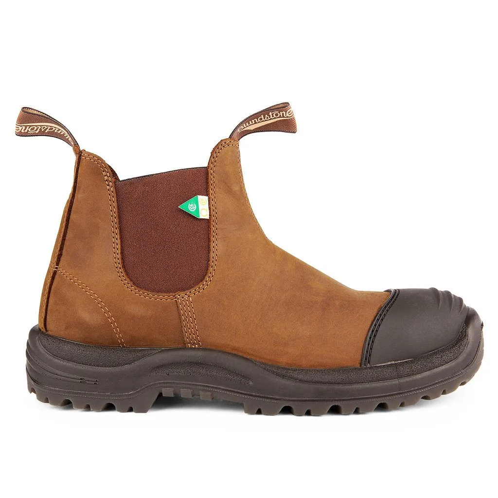 Blundstone 169 - Work & Safety Boot Rubber Toe Cap Crazy Horse Brown