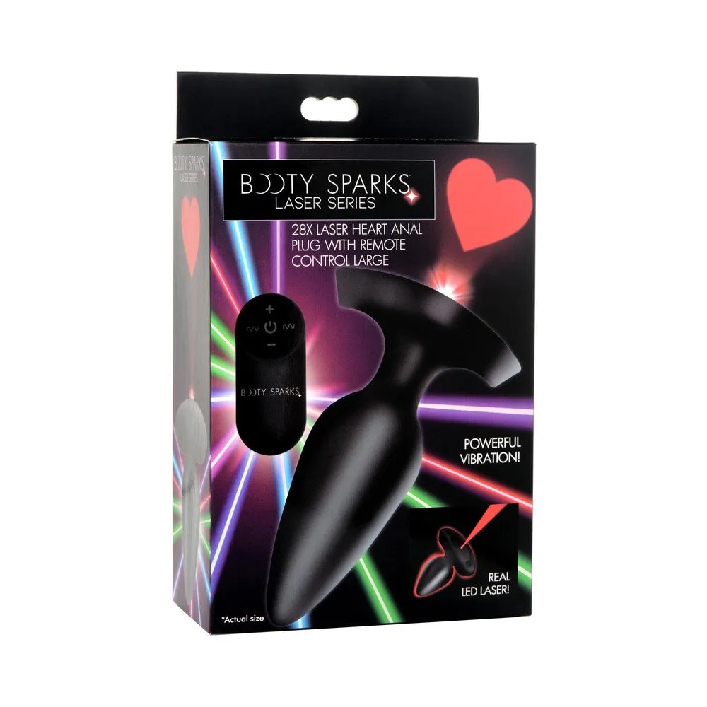 Booty Sparks Laser Heart Anal Plug with Remote L