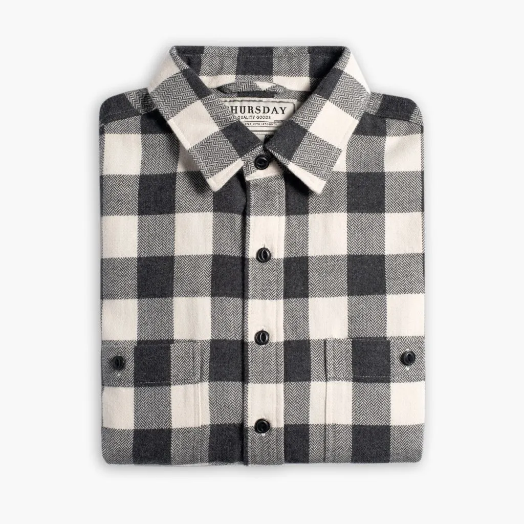 Buffalo Check Shirt | Black & Cream