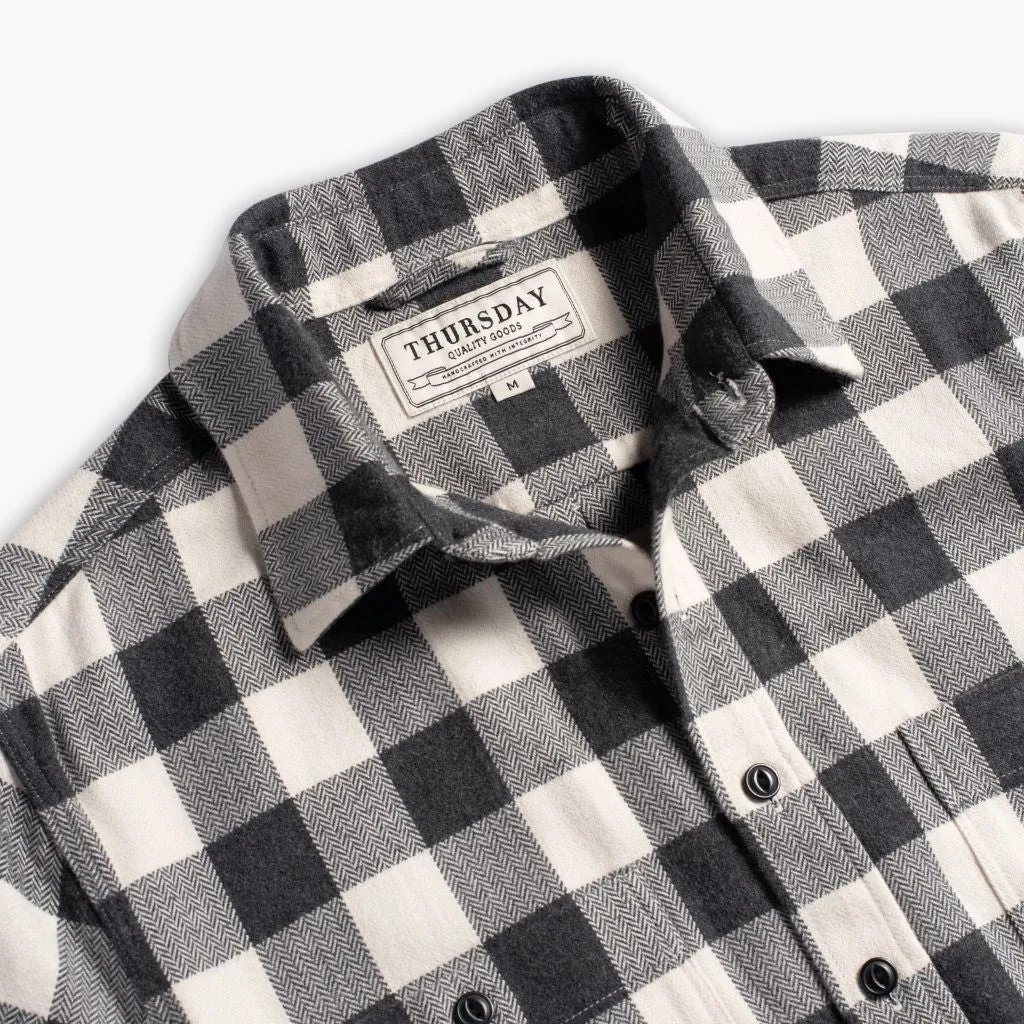 Buffalo Check Shirt | Black & Cream