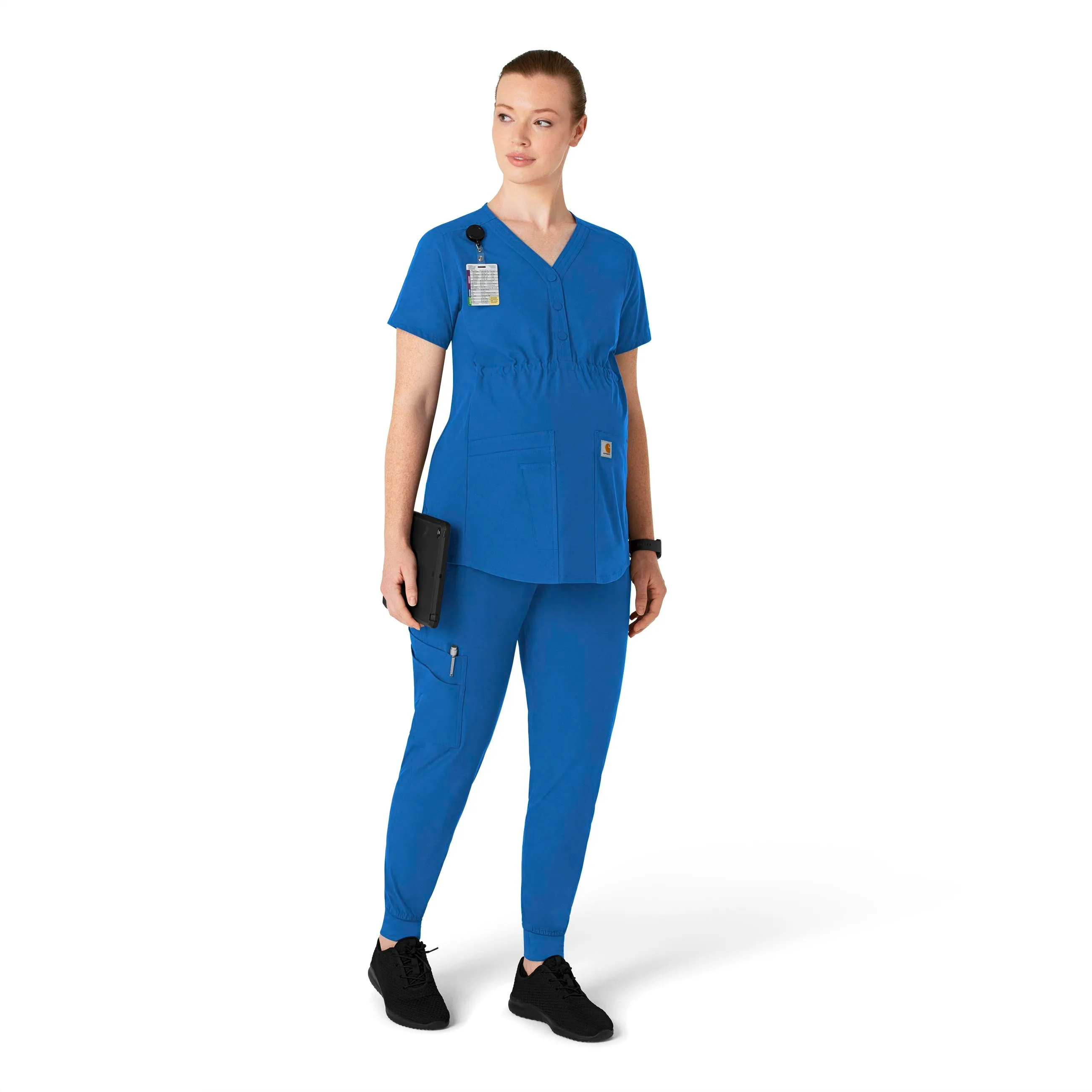 Carhartt Force Essentials Women's Maternity Jogger Scrub Pant - Royal