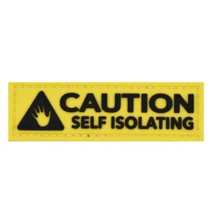 Caution Self Isolating Patch Yellow