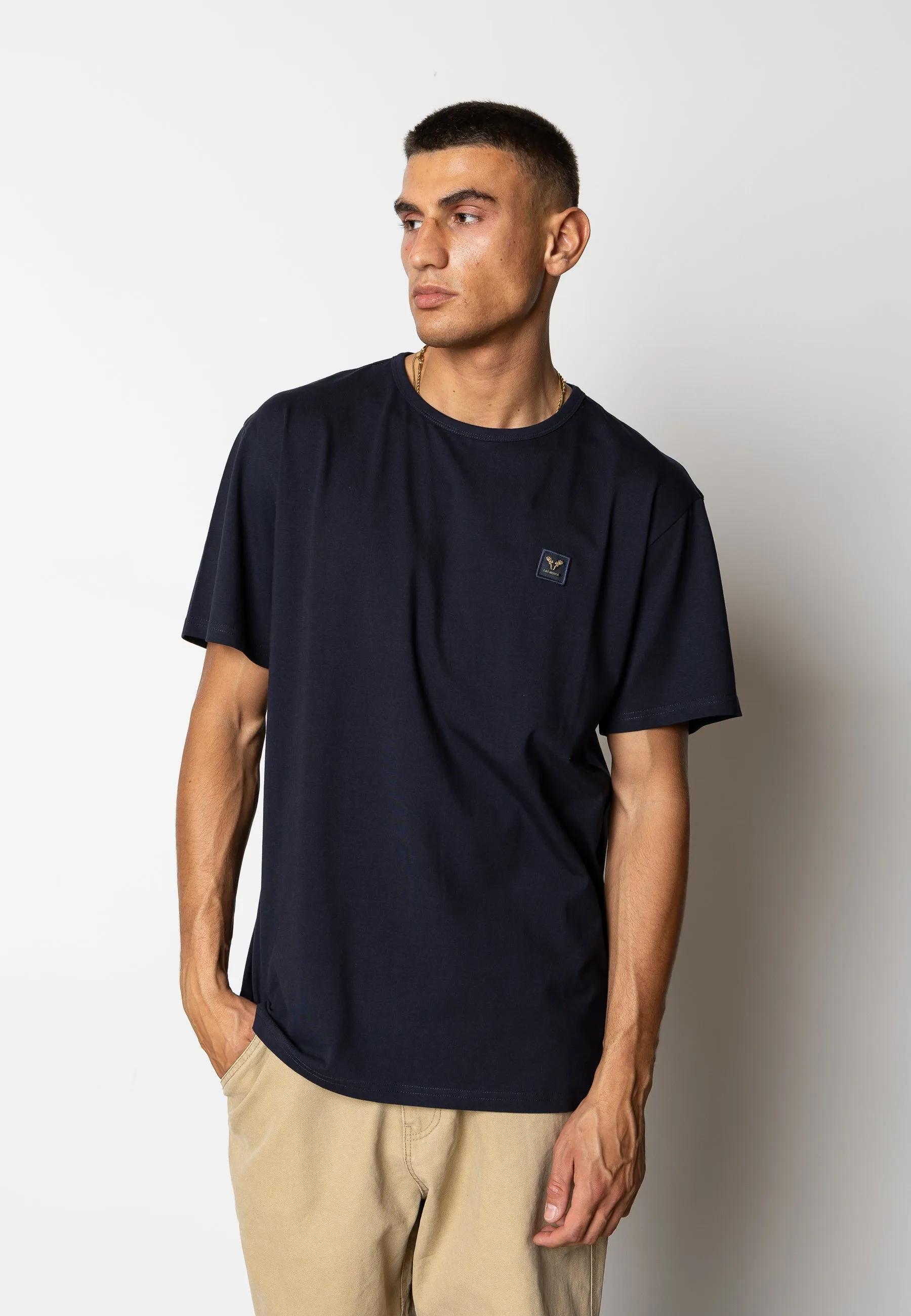 CAVE ORGANIC COTTON T-SHIRT - Dark Navy