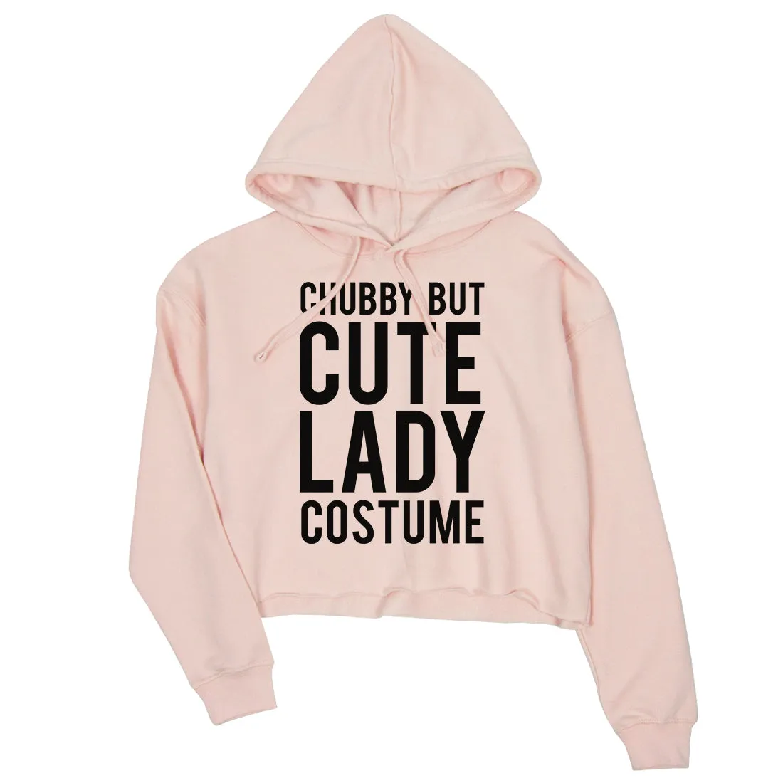 Chubby But Cute Lady Costume Womens Crop Hoodie