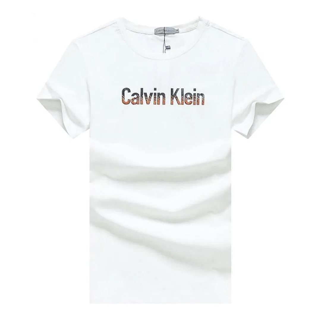 Ck Essential Organic Cotton Script Front Logo-White