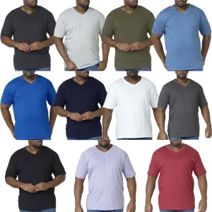 D555 Mens Signature Big & Tall Premium Weight Combed Cotton V Neck T-Shirt