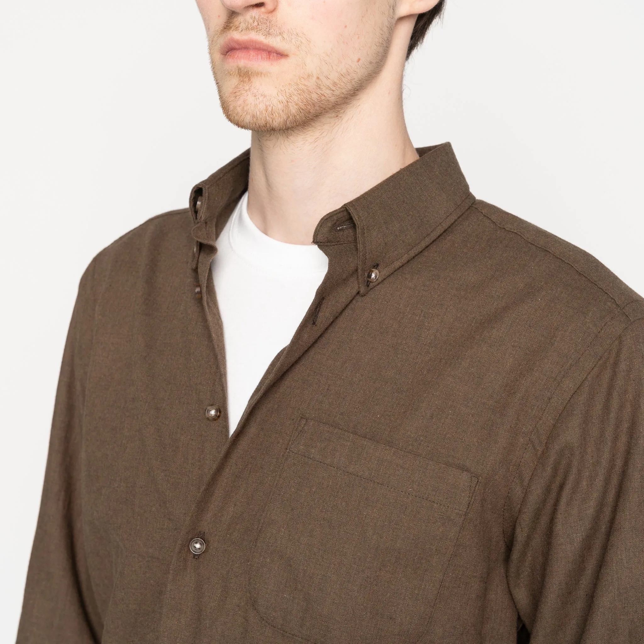 Easy Shirt - Melange Soft Twill - Brown