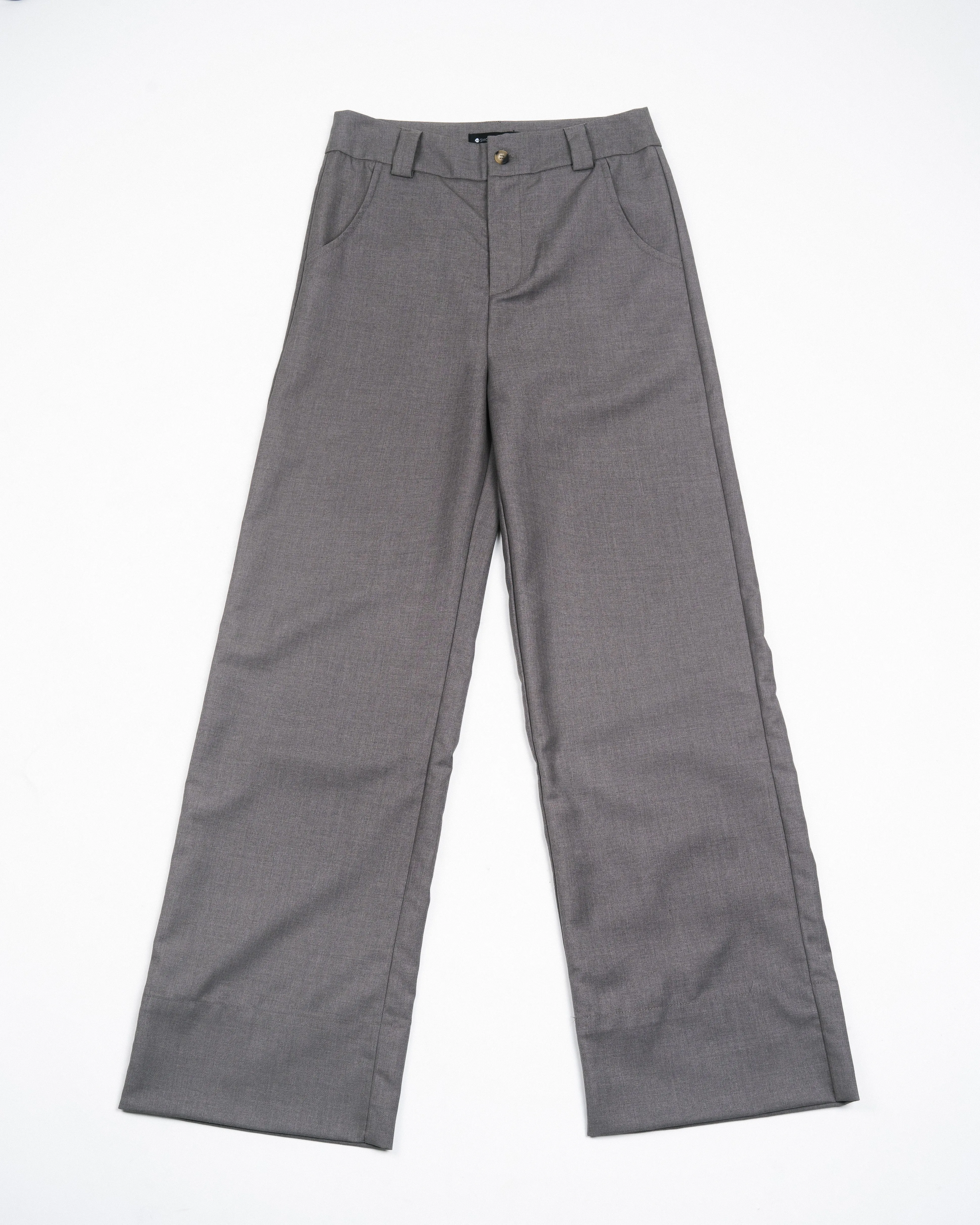 Gevia Straight Cut Trousers (Khaki Grey)