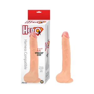 Hero Straight Cock 11in Whte