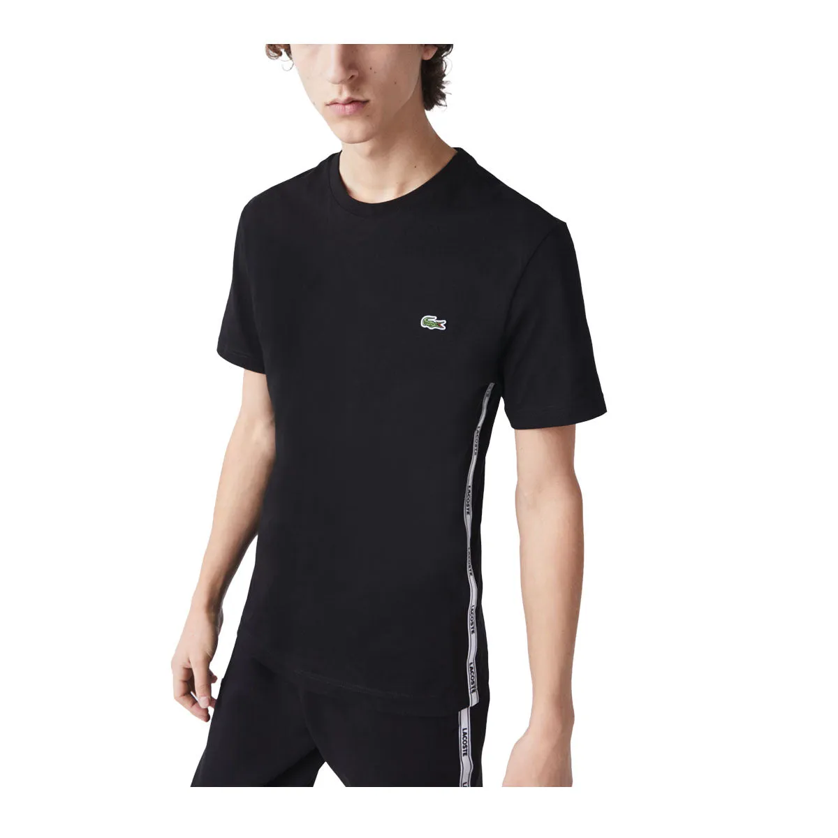 Lacoste Men's Logo Tape Crew Neck Cotton T-Shirt