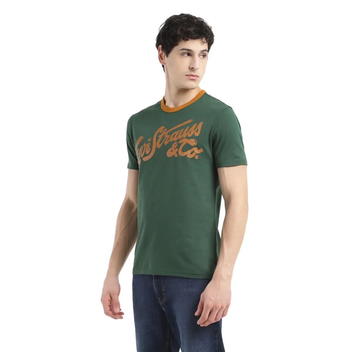 Levi's Men's Regular Fit T-Shirt (A6490-0034_Green