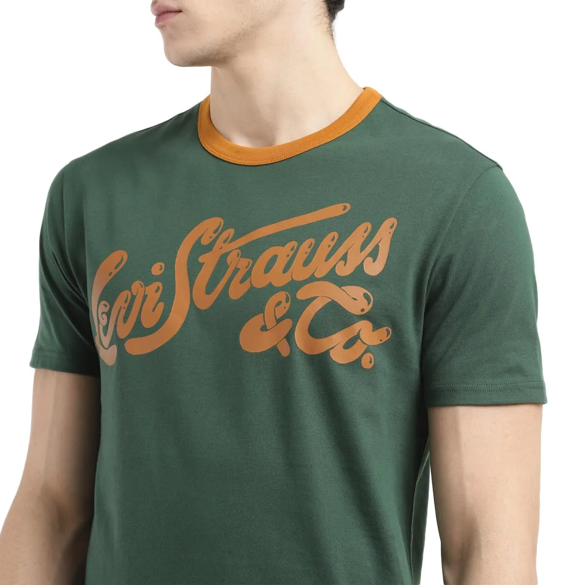 Levi's Men's Regular Fit T-Shirt (A6490-0034_Green