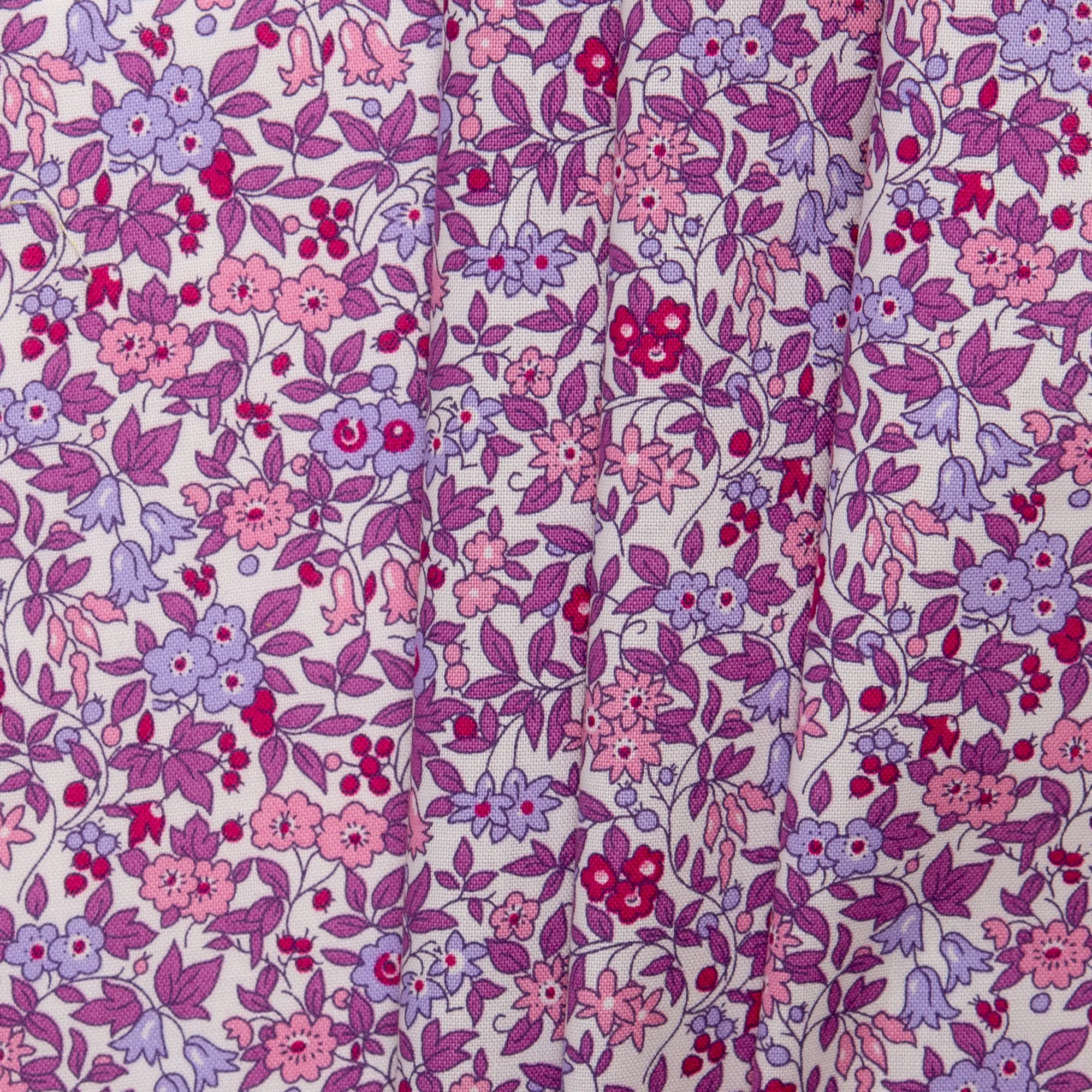 LIBERTY of PARIS Printed Cotton - Flora - Purple