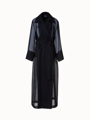 Long Trench Coat in Silk