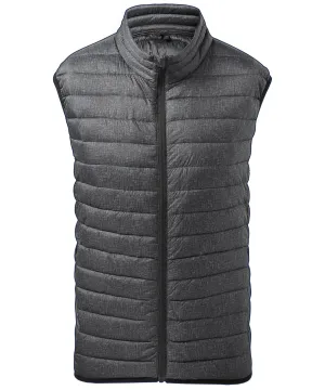 Melange padded gilet | Charcoal Melange