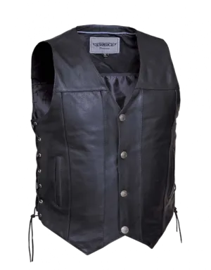 Men's Leather Buffalo Nickle Snaps Vest #2608.2B