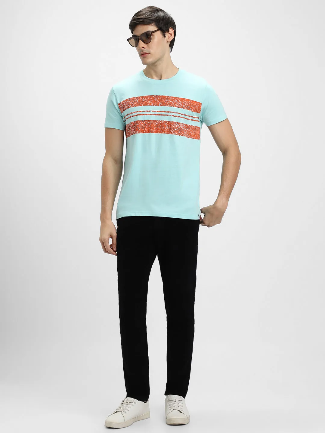 Men's Striped Crew Neck T-shirt