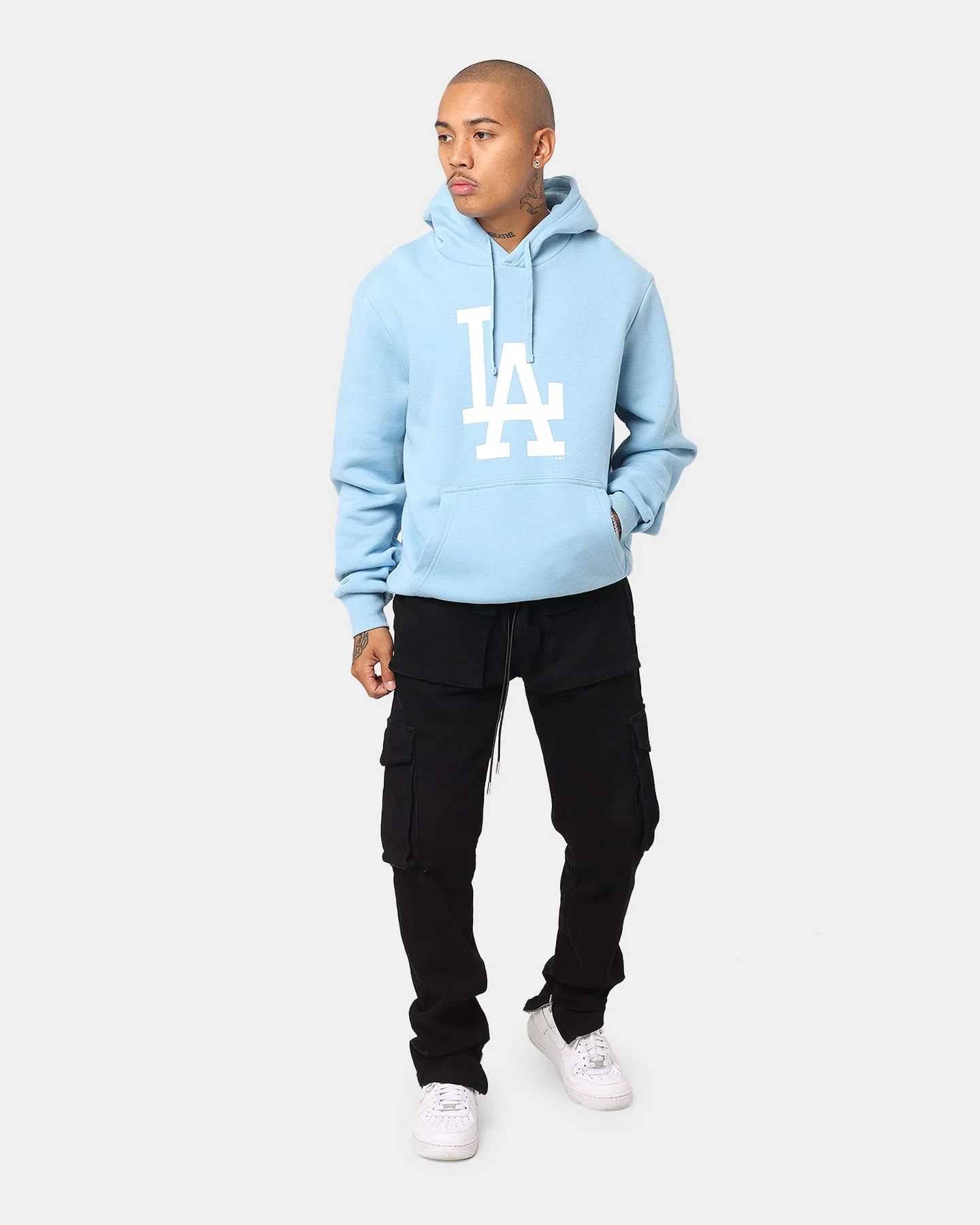 New Era Los Angeles Dodgers Hoodie Charcoal/Sky Blue