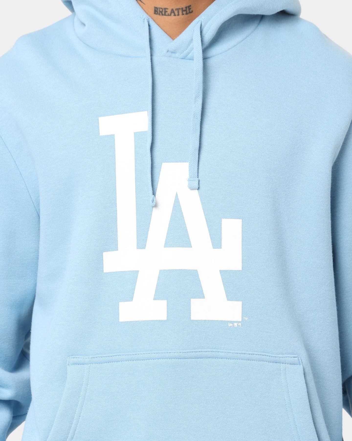 New Era Los Angeles Dodgers Hoodie Charcoal/Sky Blue