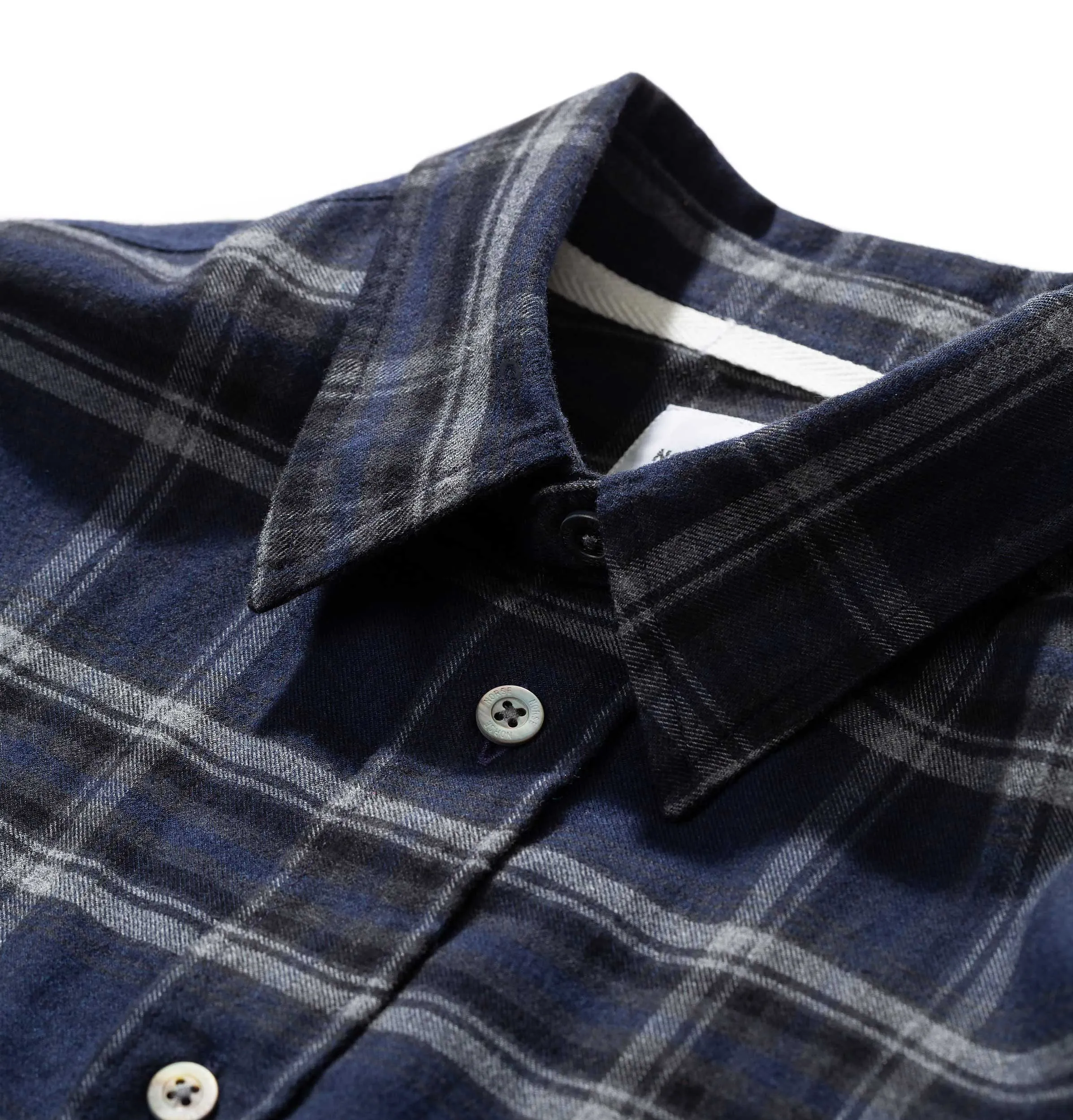 Norse Projects Villads Brushed Flannel Check Shirt – Dark Navy Check