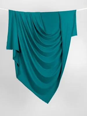 Organic Cotton   Tencel Stretch Knit Jersey - Peacock - Swatch