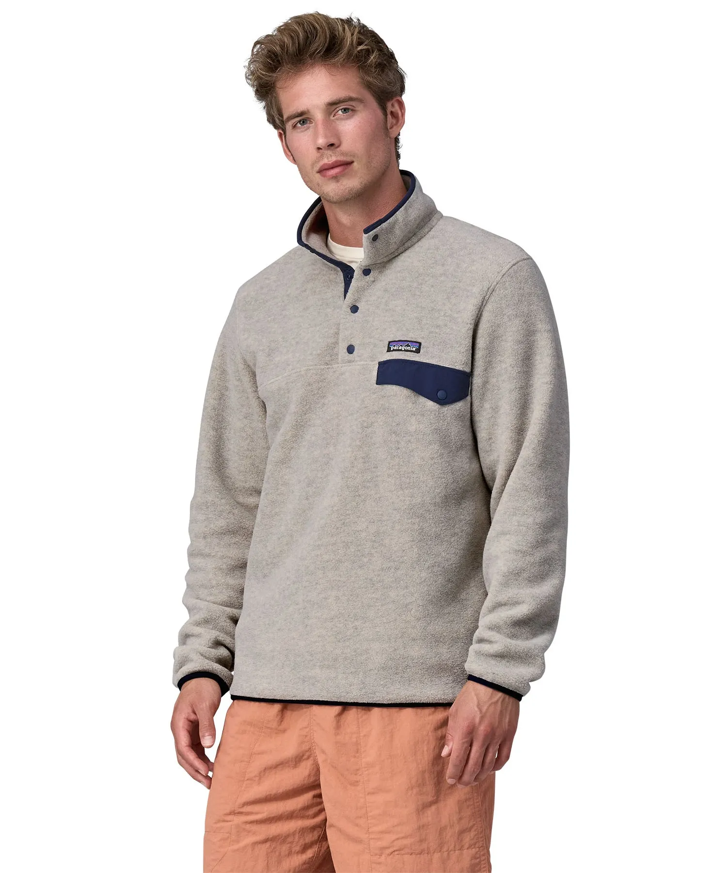 Patagonia Men's Lightweight Synchilla Snap-T Fleece - Oatmeal Heather