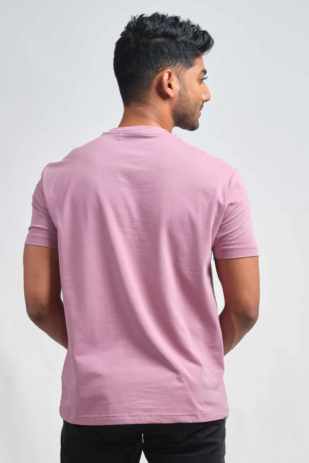 Plain Dusty Orchid crew neck essential t-shirt