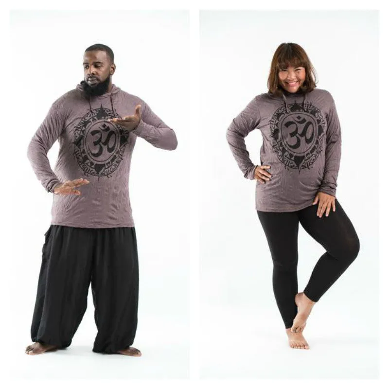 Plus Size Unisex Infinitee Om Hoodie in Brown