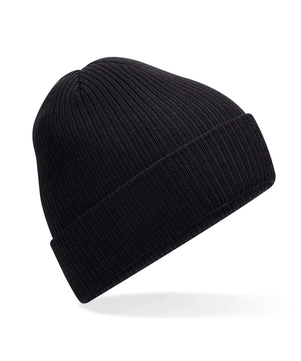 Polylana® ribbed beanie | Black