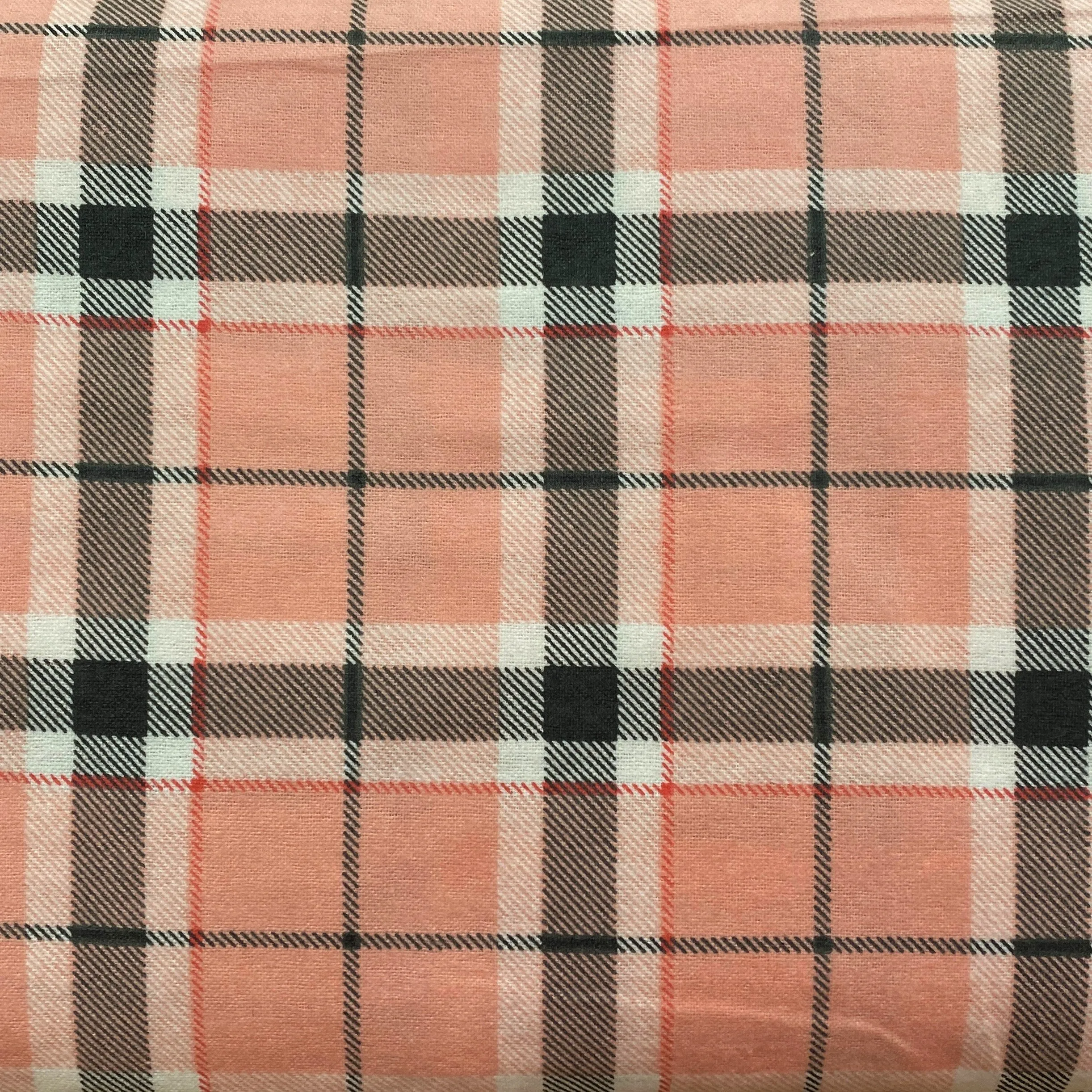 Printed Flannelette Fabric, Pink Grey-108cm Width