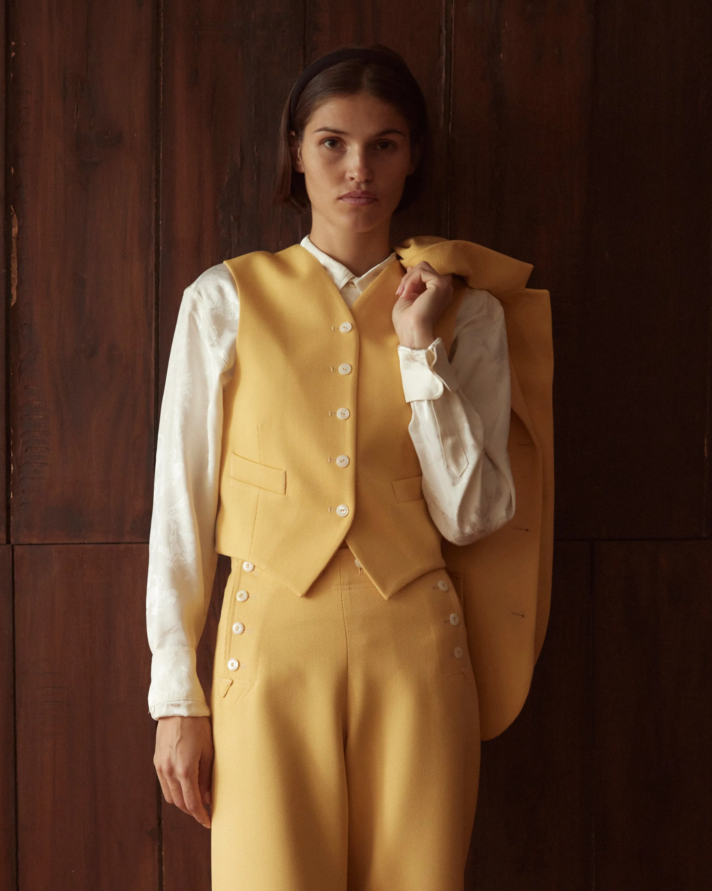 Riding Twill Waistcoat - Yellow