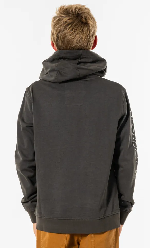 Rip Curl Boys Original Surfers Hood Boy Fleece - Washed Black