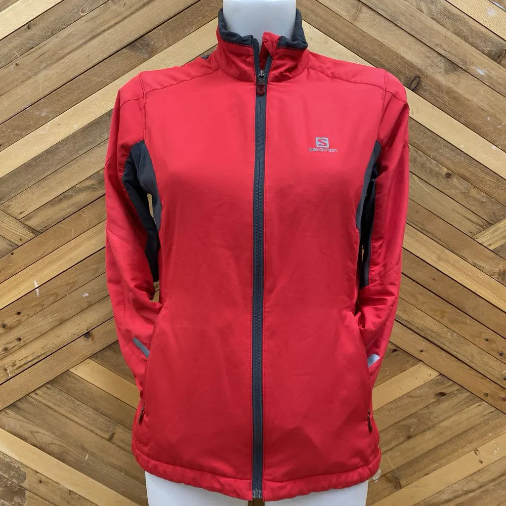 Salomon - Women's Zip Jacket - MSRP compared $130: Red/Grey-women-SM