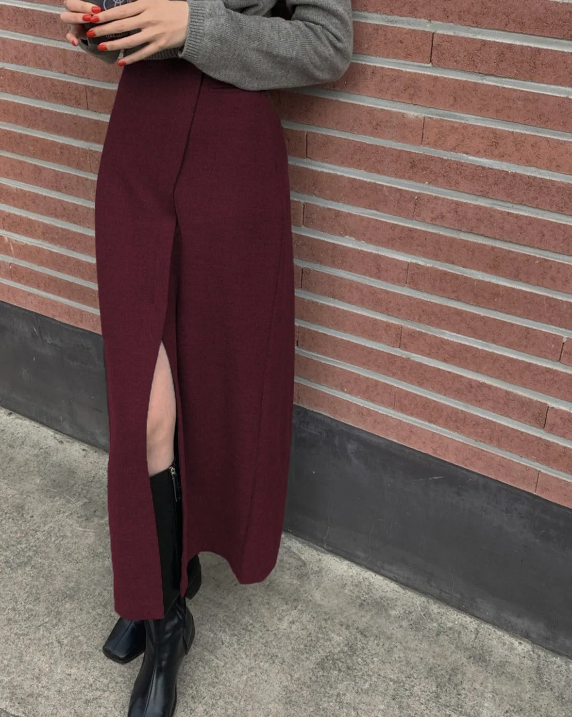 She's Effortless Slit Maxi Skirt