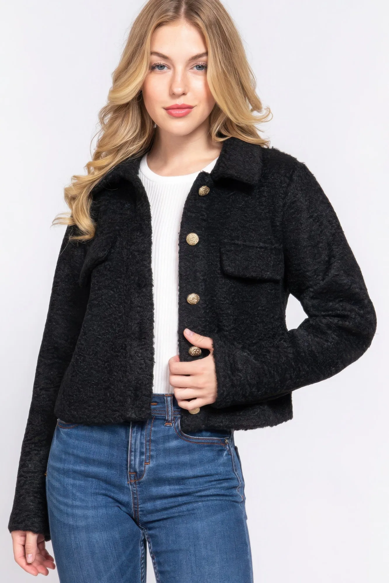 Teddy Fleece Short Jacket