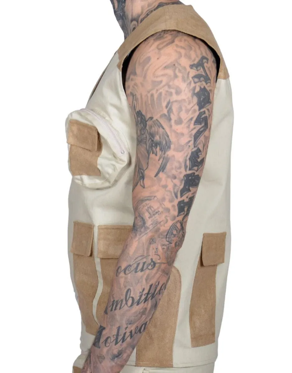 THC Soul Round Pocket Utility Vest (Unbleached Cotton)