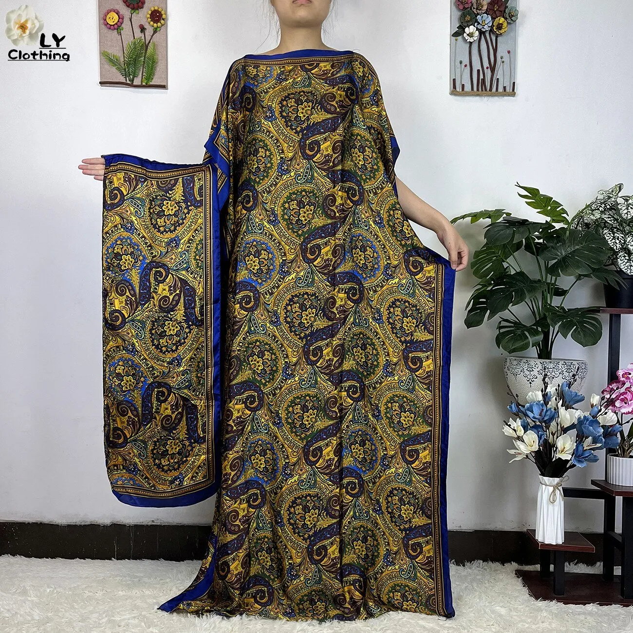 Turkey Abaya Loose Silk Oversize Women Clothing