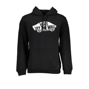 Vans Sleek Black Hoodie with Central Pocket