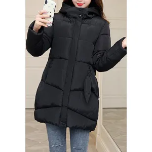 Women High Collar Thick Warm Padded Winter Jacket - WJC23668