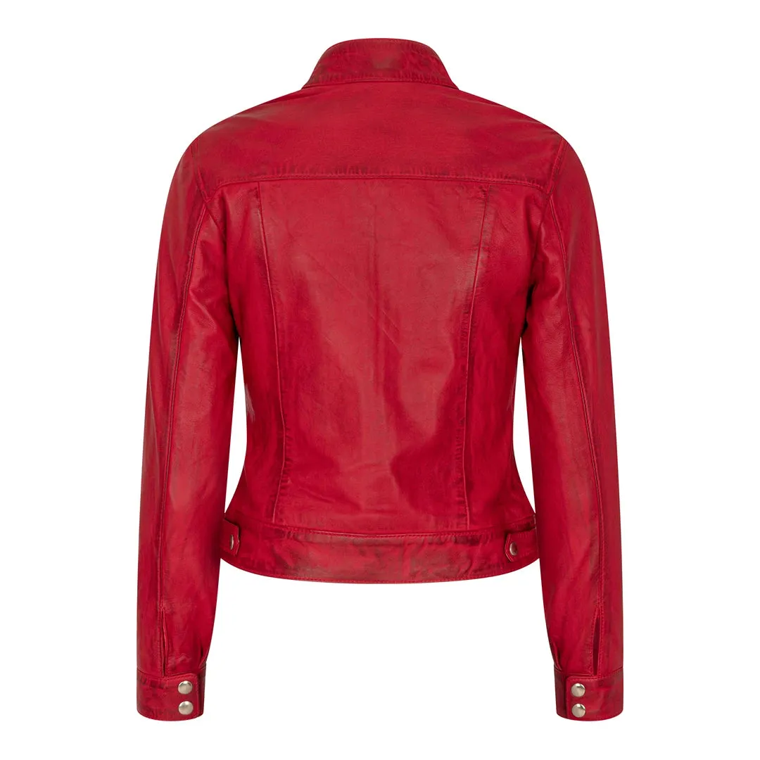 Women's Leather Biker Jacket