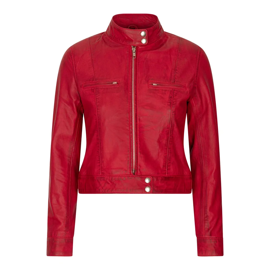 Women's Leather Biker Jacket