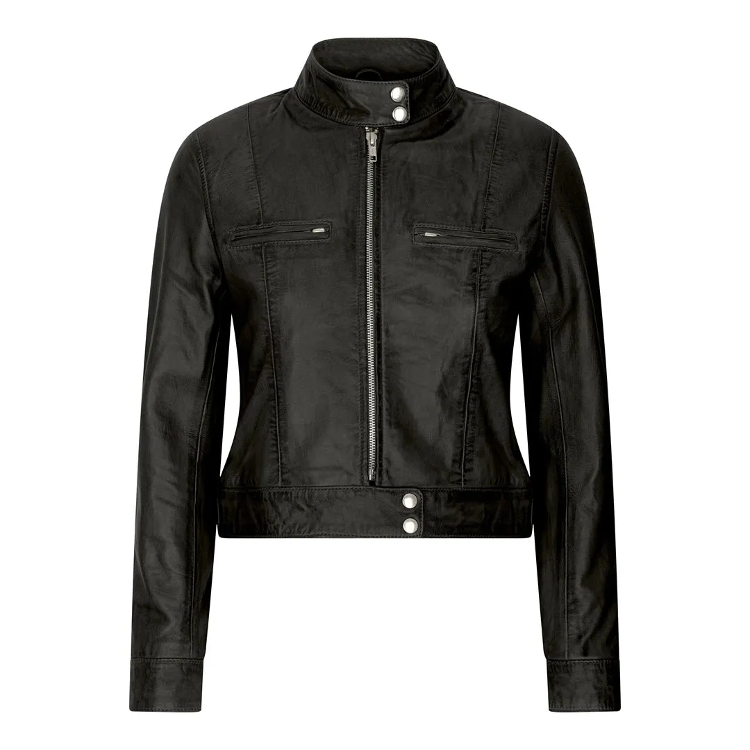 Women's Leather Biker Jacket